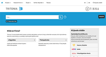 tritonia.finna.fi screenshot