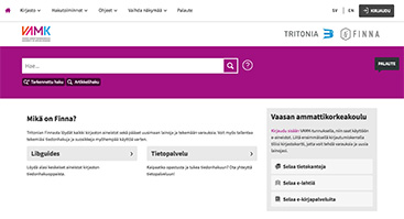 tritonia.finna.fi/vamk screenshot
